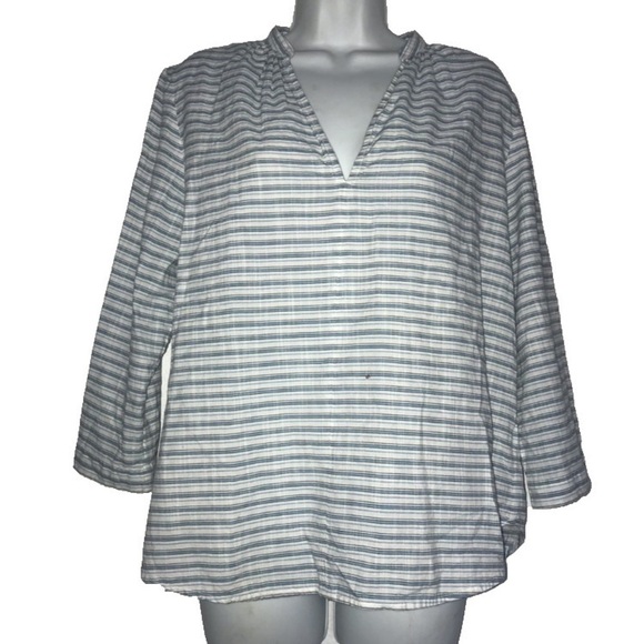 GAP Tops - Gap Blue White Stripe Cotton Tunic Women Top S